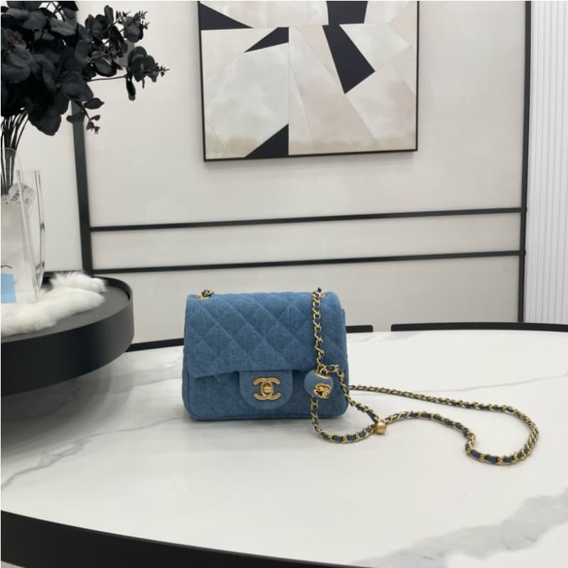 CHANEL bags | 22C | Denim Metallic Ball Mini | 18cm | AS1786 | 01015