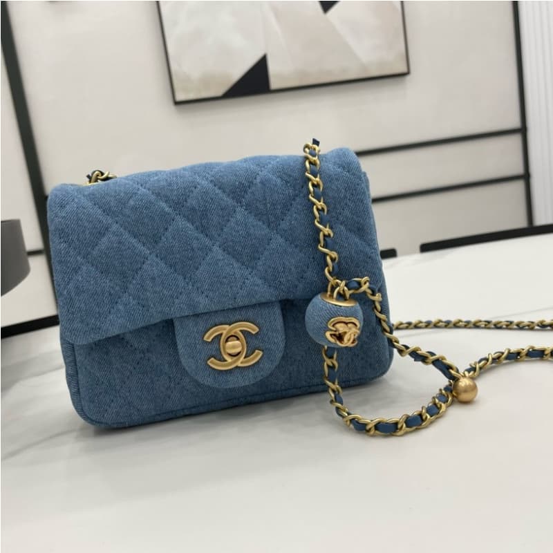 CHANEL bags | 22C | Denim Metallic Ball Mini | 18cm | AS1786 | 01015