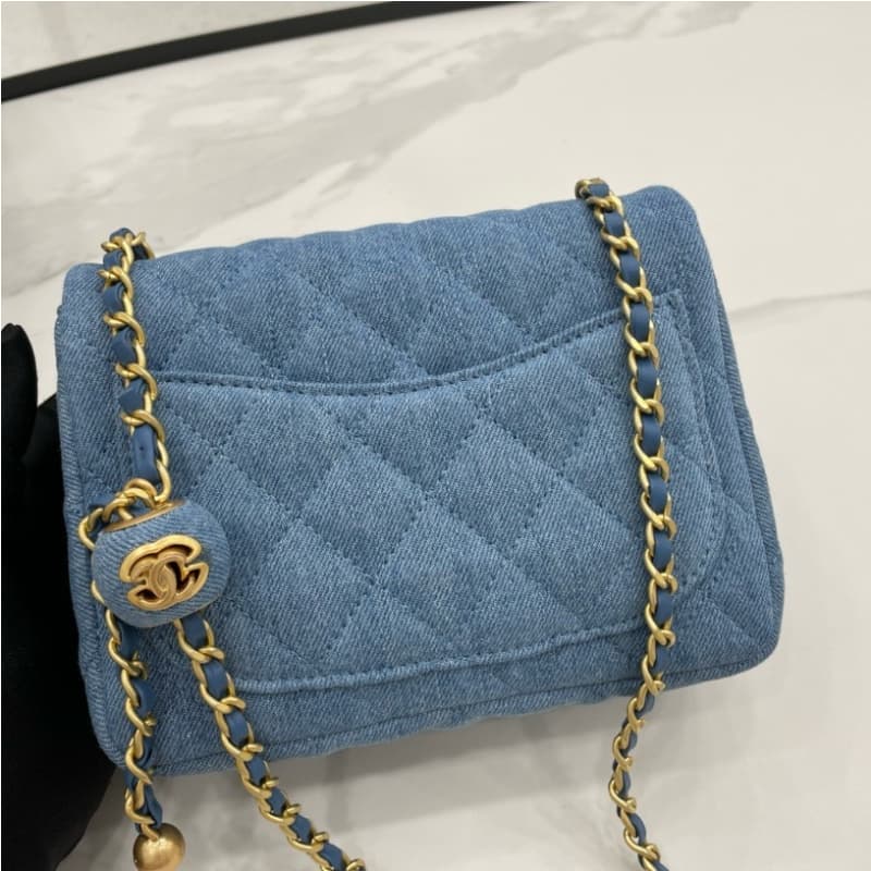 CHANEL bags | 22C | Denim Metallic Ball Mini | 18cm | AS1786 | 01015