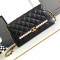 CHANEL bags | 23C | black and gold quilted pearl chain bag | Crossbody Bag | 01053