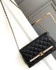 CHANEL bags | 23C | black and gold quilted pearl chain bag | Crossbody Bag | 01053