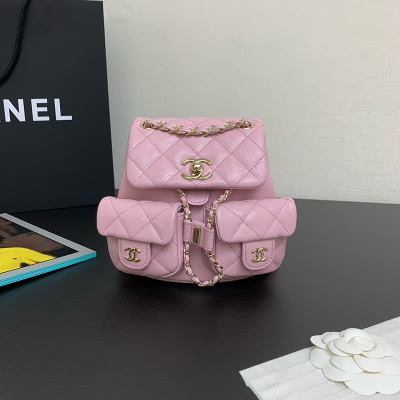 CHANEL bags | 24A | Double Shoulder Frog Backpack | 20×21×11cm/17×17×9cm | 99235/99234 | 01085