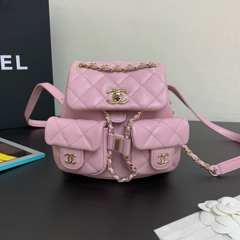 CHANEL bags | 24A | Double Shoulder Frog Backpack | 20×21×11cm/17×17×9cm | 99235/99234 | 01085