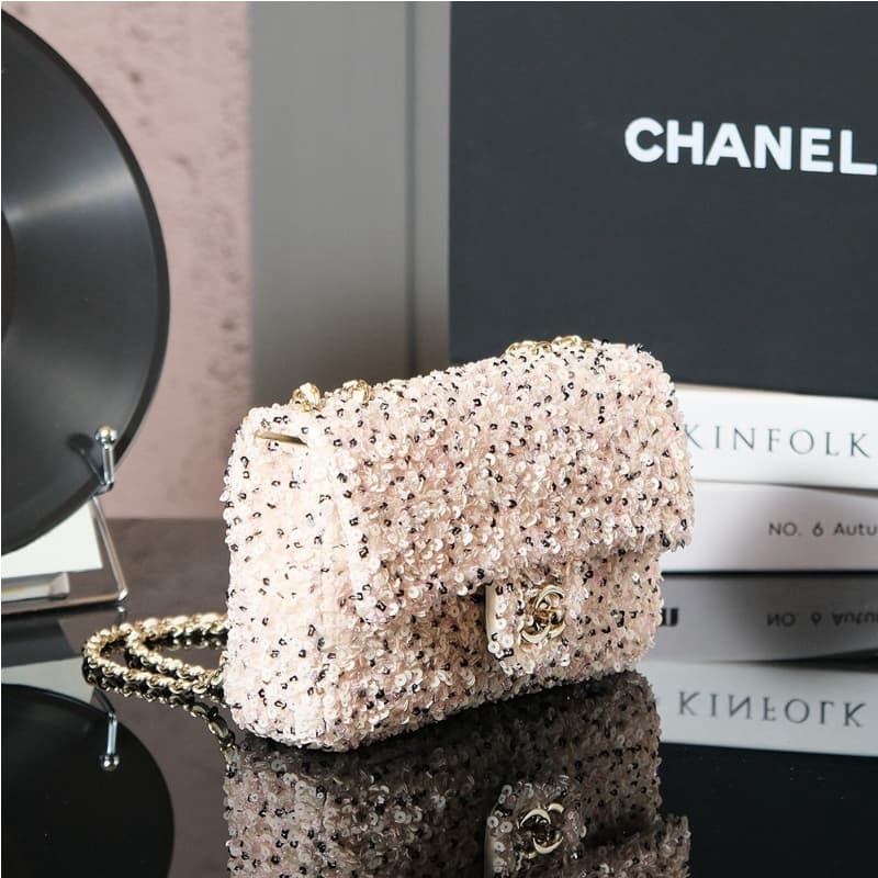 CHANEL bags | 24K | Sequin Series | 24k Sequined tweed CF | 13×20×7 cm | 01096