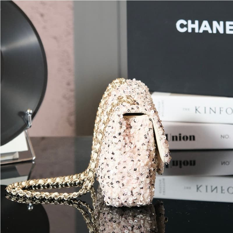 CHANEL bags | 24K | Sequin Series | 24k Sequined tweed CF | 13×20×7 cm | 01096