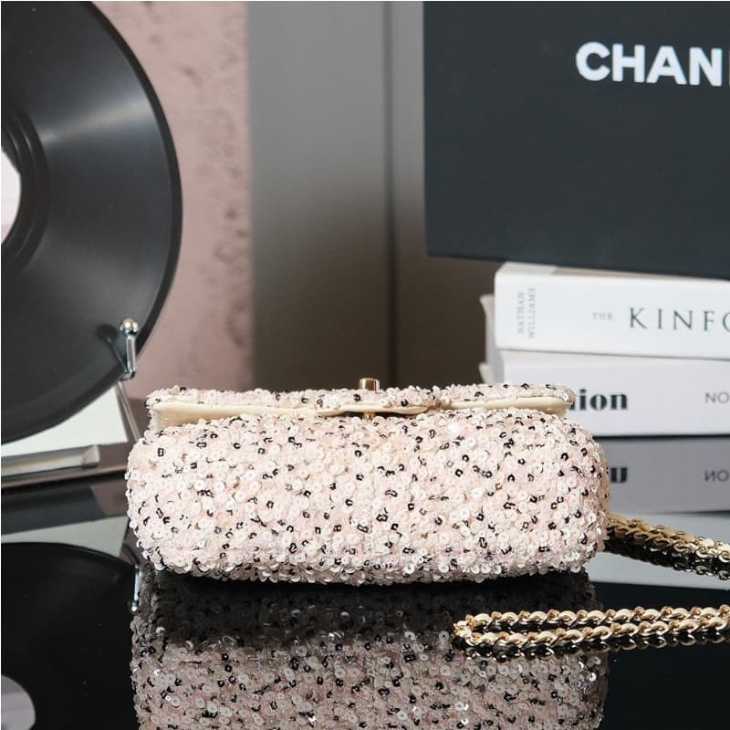 CHANEL bags | 24K | Sequin Series | 24k Sequined tweed CF | 13×20×7 cm | 01096