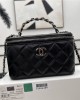 CHANEL bags | 23K | Black Silver Calfskin Large Lipstick Case | 17×9.5×8 cm | A96030 | 01123