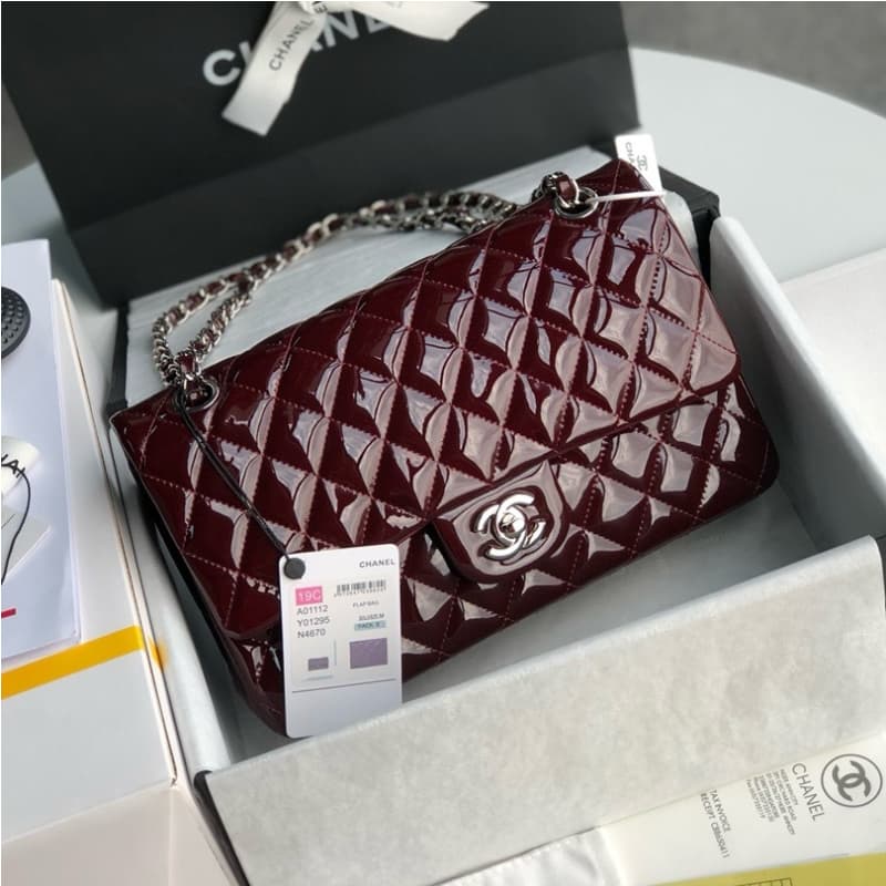 CHANEL bags | CF Quilted Patent Leather Bag | 25cm | 1112 | 01128