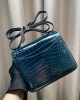 Hermès bags | Herms Constance bag | 18cm | high-gloss crocodile | Malta blue | 02021