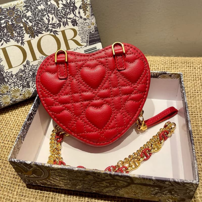 Dior bags | DIORAMOUR DIOR CARO | Heart Chain Bag | 11 × 10 × 1.5 cm | 5097 | 03027