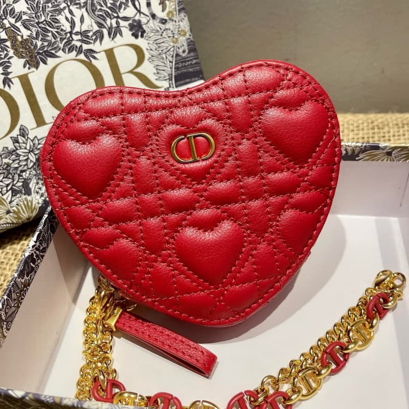 Dior bags | DIORAMOUR DIOR CARO | Heart Chain Bag | 11 × 10 × 1.5 cm | 5097 | 03027