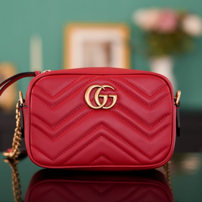 GUCCI bags | GUCCI Marmont Series Quilted Mini Camera Bag | 18×12×6cm | 448065 | 04054