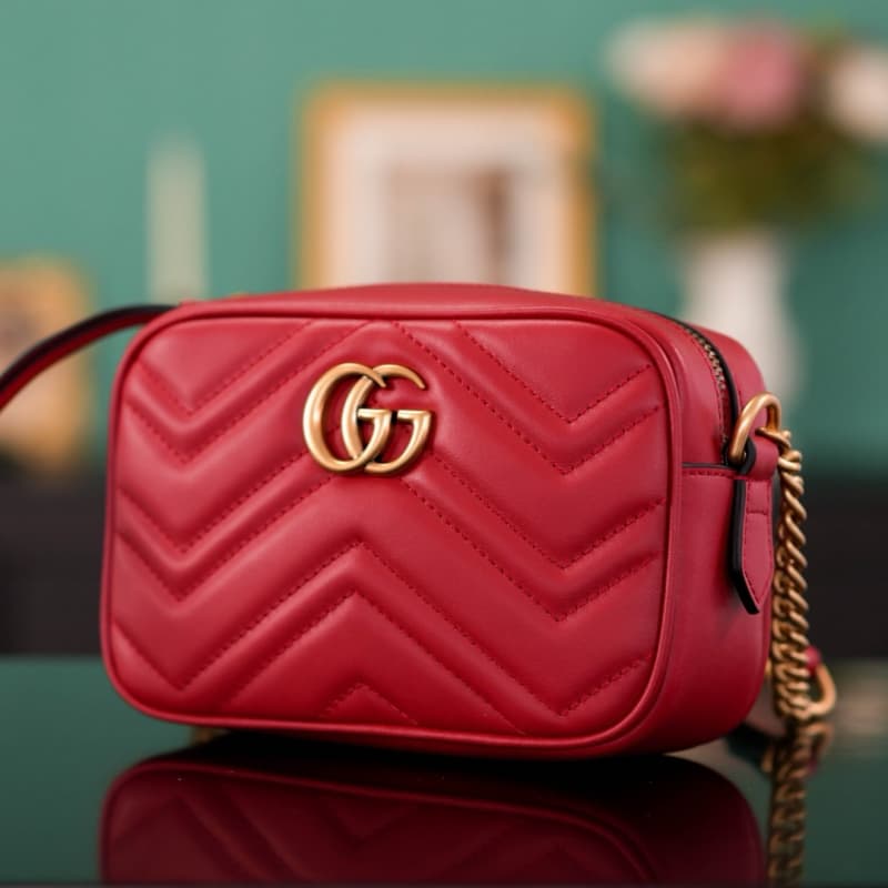 GUCCI bags | GUCCI Marmont Series Quilted Mini Camera Bag | 18×12×6cm | 448065 | 04054