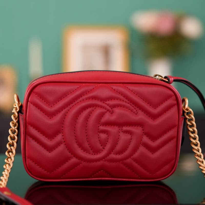 GUCCI bags | GUCCI Marmont Series Quilted Mini Camera Bag | 18×12×6cm | 448065 | 04054