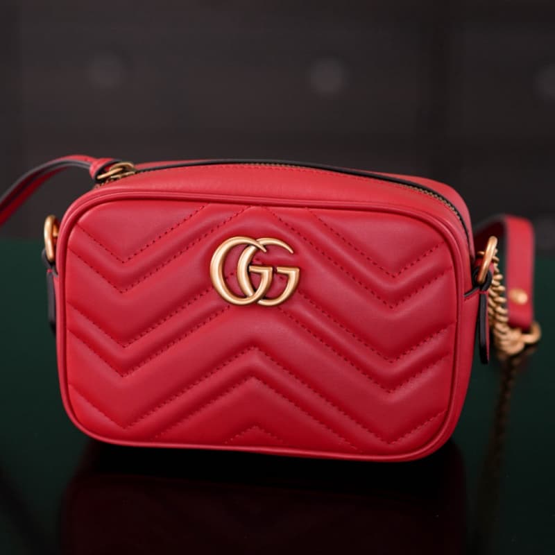 GUCCI bags | GUCCI Marmont Series Quilted Mini Camera Bag | 18×12×6cm | 448065 | 04054