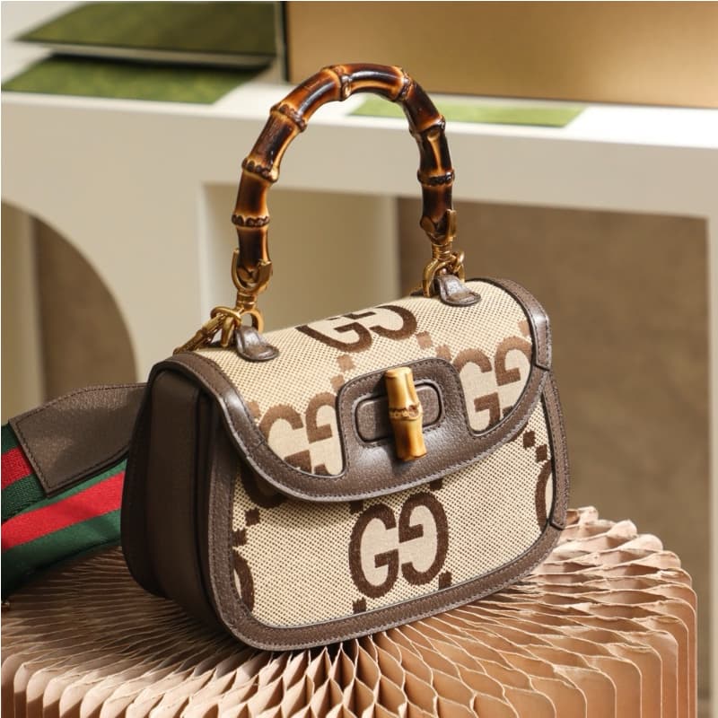 GUCCI bags | Super Double G Pattern | bamboo collection | 21×15×7cm | 675797 | 04086