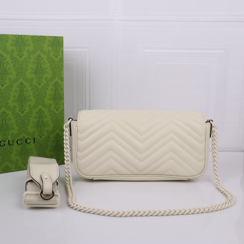 GUCCI bags | White/Brown/Rose Red/Black | 26.5×13×7cm | 734814 | 04105