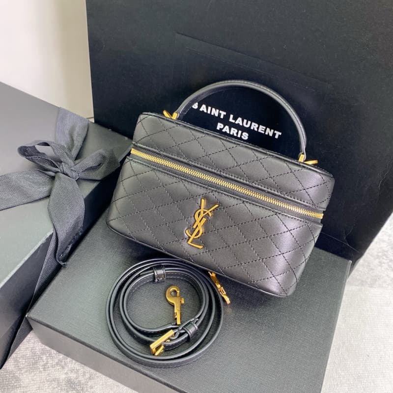 Yves Saint Laurent bags | YSL | Mini Lambskin Leather Shoulder Strap Clutch/Makeup Bag | 18×11×6.5cm  | 766731 | 05018