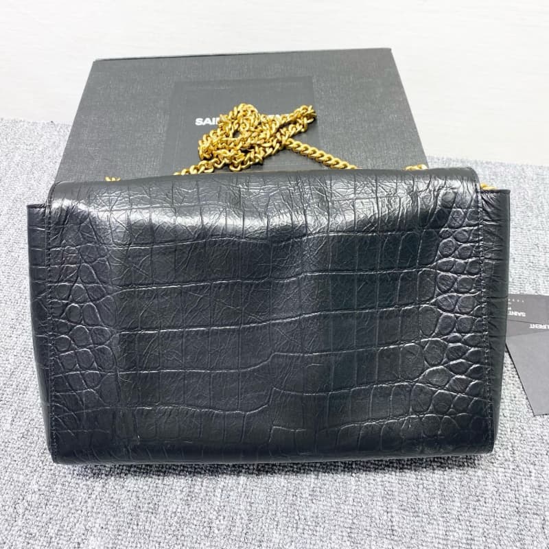 Yves Saint Laurent bags | YSL | crocodile-embossed/suede | 28cm | 553804 | 05035