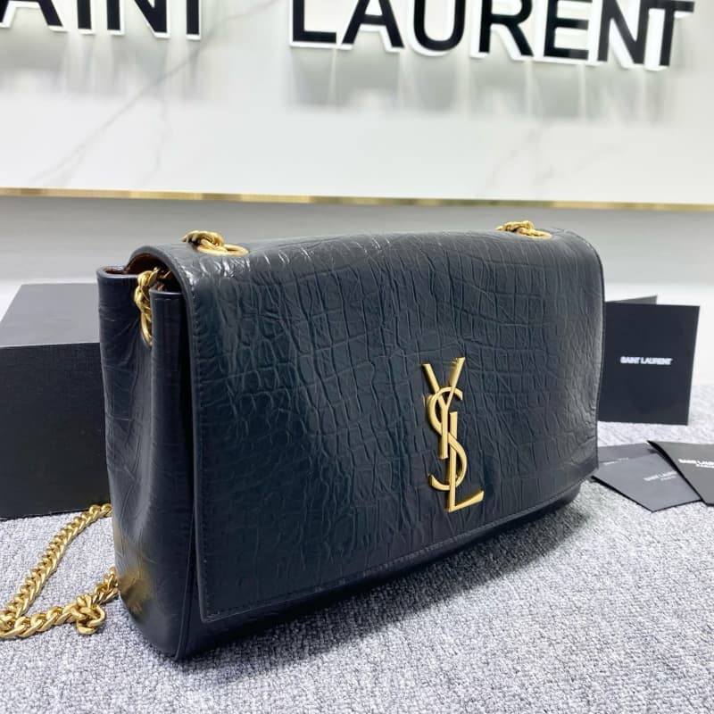 Yves Saint Laurent bags | YSL | crocodile-embossed/suede | 28cm | 553804 | 05035