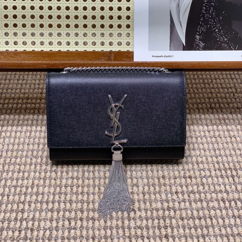 Yves Saint Laurent bags | YSL | Saint Laurent Caviar Fringe Bag | 20×12.5×5cm | 377628 | 05065