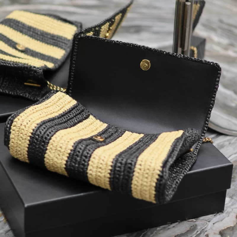 Yves Saint Laurent bags | YSL | Kate | Raffia Weaving Craft Chain Bag | 28.5×20×6cm | 553804 | 05068