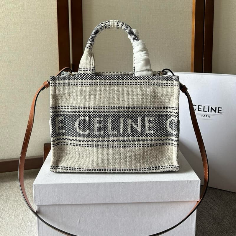 CELINE bags | Embroidered Stripe Canvas Bag | 26×19×13cm | 199162 | 06016