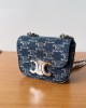 CELINE bags | CLAUDE Mini Shiny Denim Chain Bag | 11×9.5×4cm | 10L843 | 06021