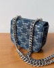 CELINE bags | CLAUDE Mini Shiny Denim Chain Bag | 11×9.5×4cm | 10L843 | 06021