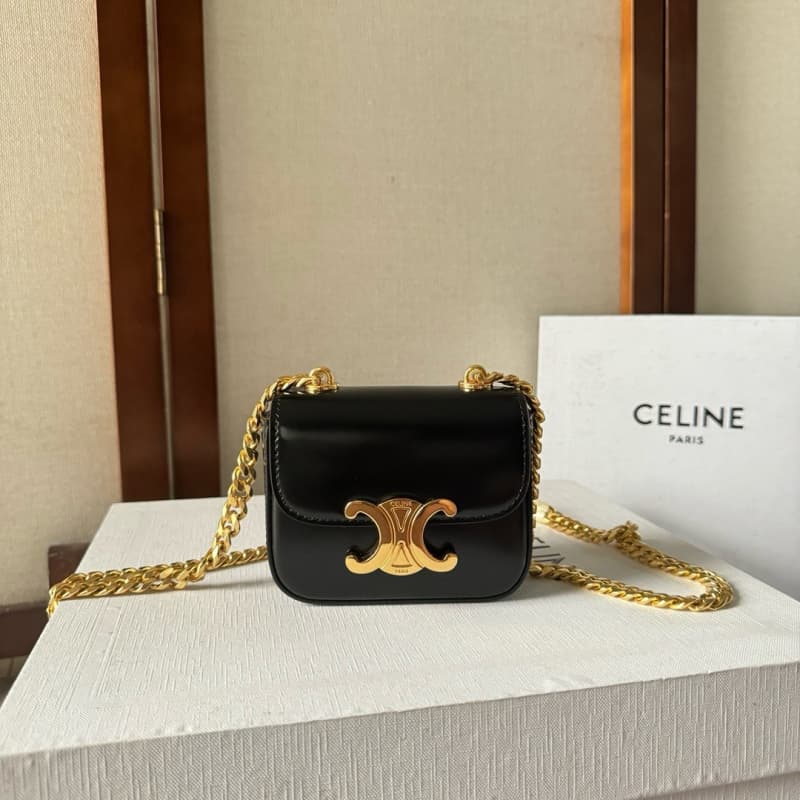 CELINE bags | Mini Earphone Bag | Chain Gold Buckle | 11×4×8cm | 101843 | 06026