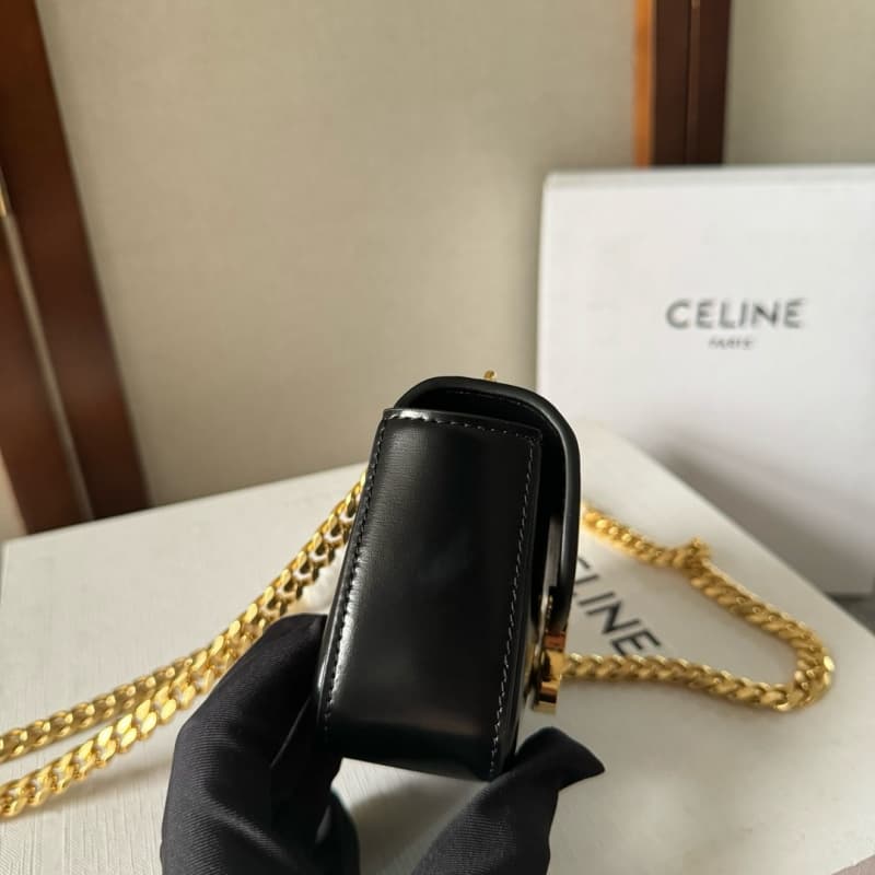 CELINE bags | Mini Earphone Bag | Chain Gold Buckle | 11×4×8cm | 101843 | 06026