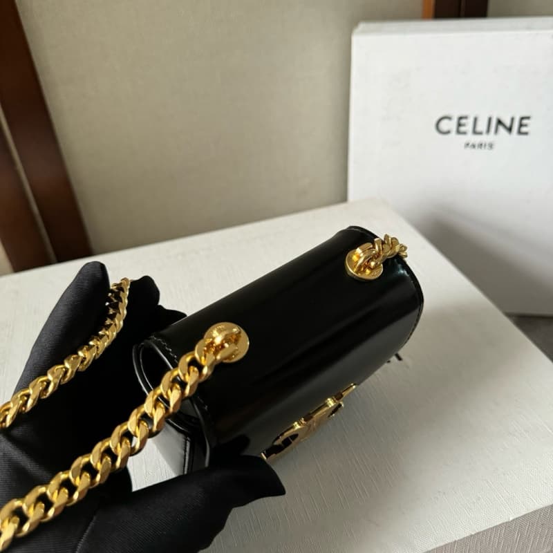 CELINE bags | Mini Earphone Bag | Chain Gold Buckle | 11×4×8cm | 101843 | 06026