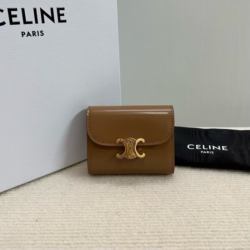 CELINE bags | Celine Shiny Smooth Sheepskin Flap Wallet | 10.5×9cm | 10D783 | 06035