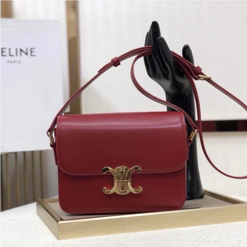 CELINE bags | CELINE TEEN TRIOMPHE Calfskin Handbag | 18.5×14×6cm | 188423 | 06041