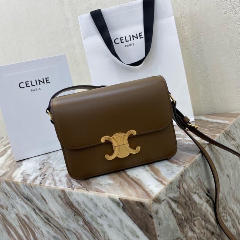 CELINE bags | CELINE TEEN TRIOMPHE Calfskin Handbag | 18.5×14×6cm | 188423 | 06041