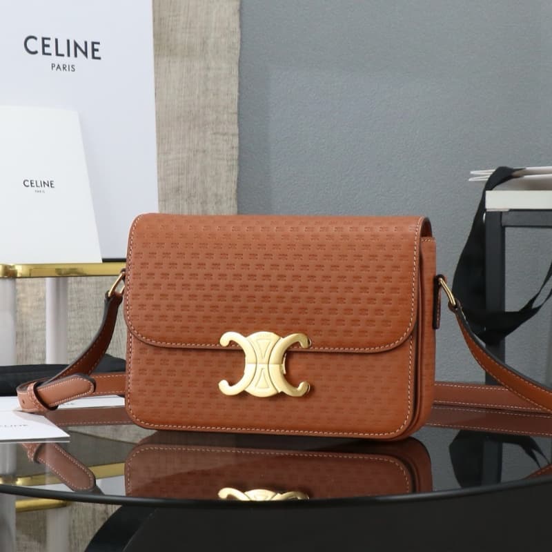 CELINE bags | CELINE TEEN TRIOMPHE Calfskin Handbag | 18.5×14×6cm | 188423 | 06042