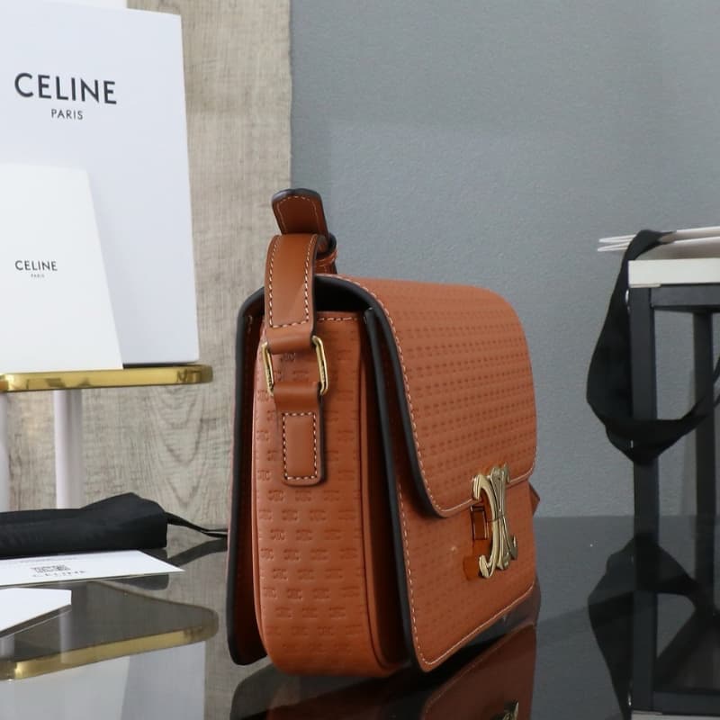 CELINE bags | CELINE TEEN TRIOMPHE Calfskin Handbag | 18.5×14×6cm | 188423 | 06042