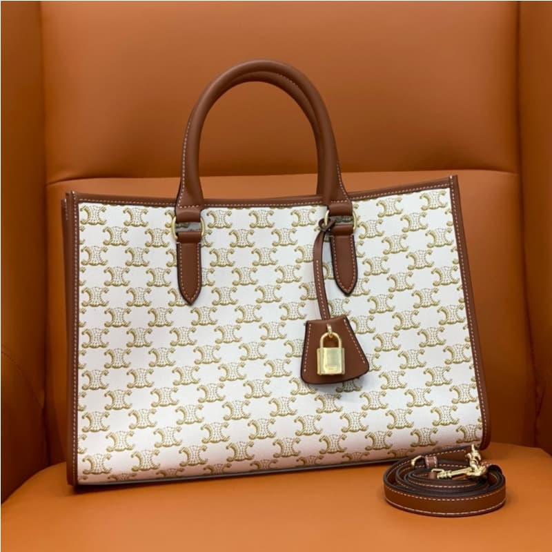 CELINE bags | CABAS logo print calfskin horizontal mini tote bag | 35×22×7cm | 197912 | 06049