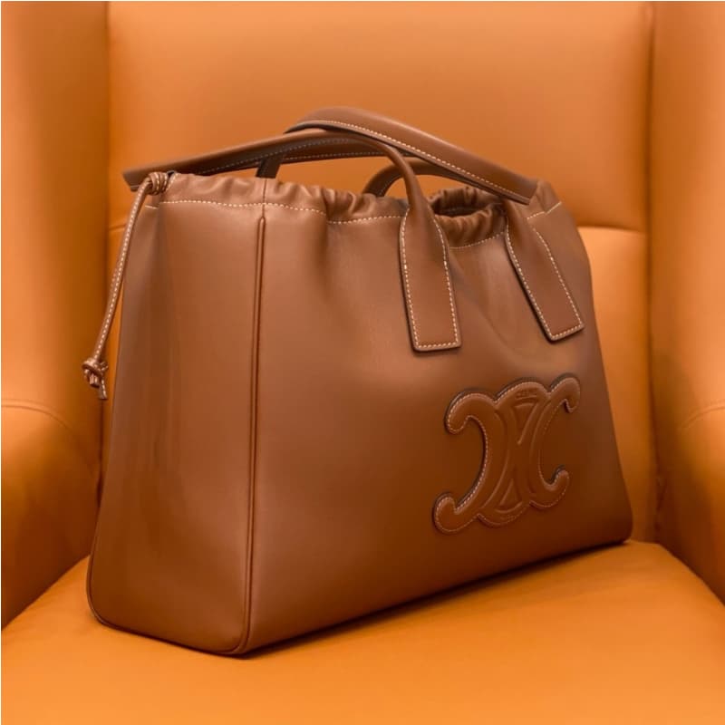 CELINE bags | CABAC TRIOMPHE Smooth Calfskin Drawstring Shopping Bag | 44×28×18cm | 199973 | 06071