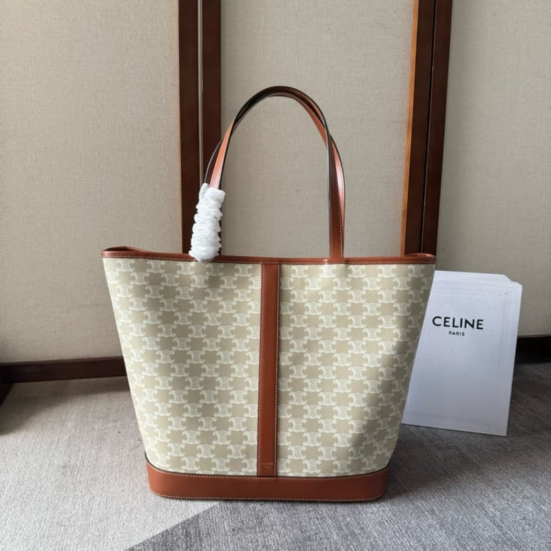 CELINE bags | CABAS Medium Logo Print Calfskin Handbag | 31.5×31.5×16cm | 115072 | 06074