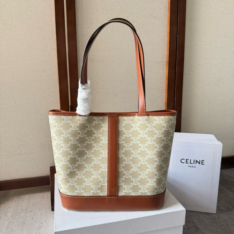 CELINE bags | CABAS Small Logo Print Calfskin Handbag | 26.5×23×12cm | 115082 | 06075