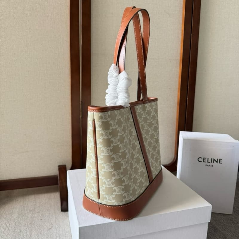 CELINE bags | CABAS Small Logo Print Calfskin Handbag | 26.5×23×12cm | 115082 | 06075