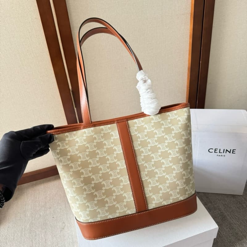 CELINE bags | CABAS Small Logo Print Calfskin Handbag | 26.5×23×12cm | 115082 | 06075