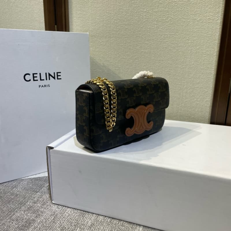 CELINE bags | Leather Buckle Chain Underarm Bag, | 20.5×10.5×4cm | 199243 | 06077