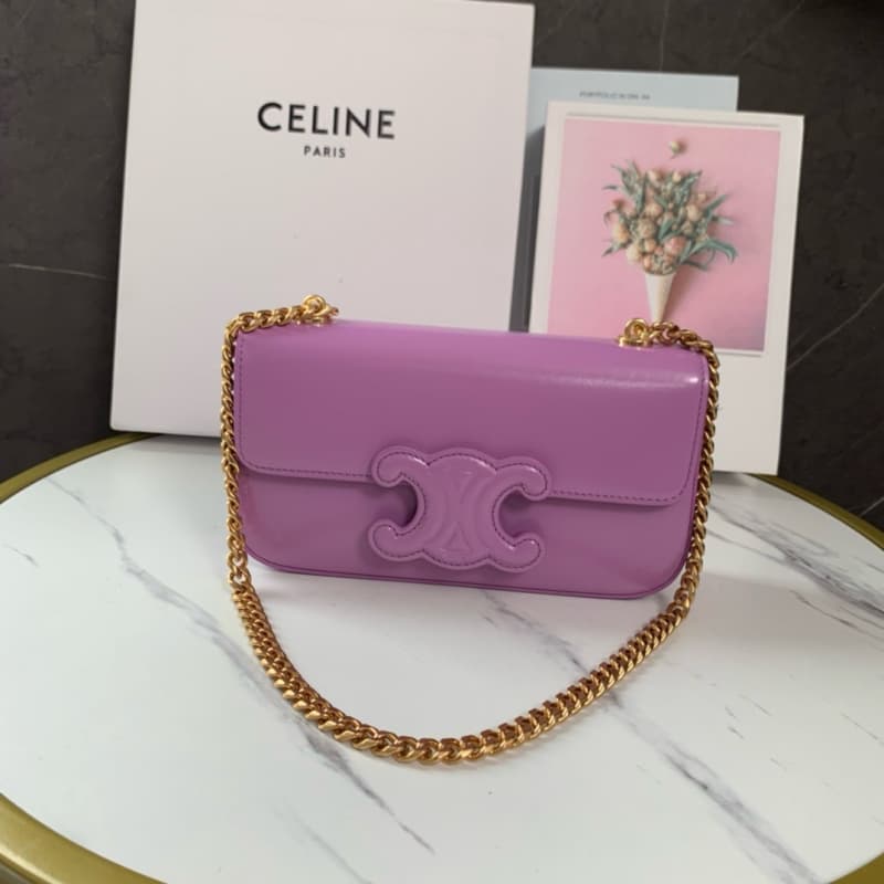 CELINE bags | Braided leather buckle chain underarm bag | 199243 | 06078