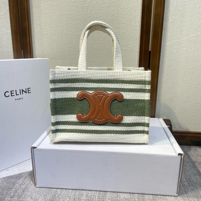 CELINE bags | CABAS THAIS TRIOMPHE Fabric Calfskin Handbag | 29×16×13cm | 199162 | 06086