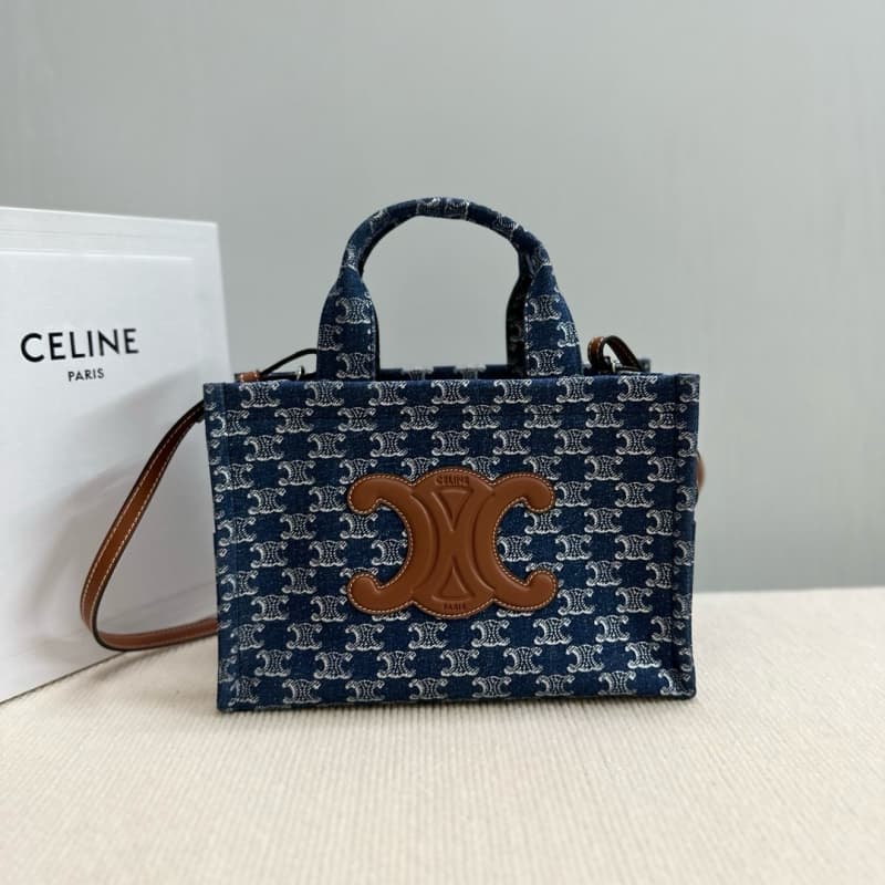 CELINE bags | CABAS THAIS TRIOMPHE Fabric Calfskin Handbag | 29×16×13cm | 199162 | 06086