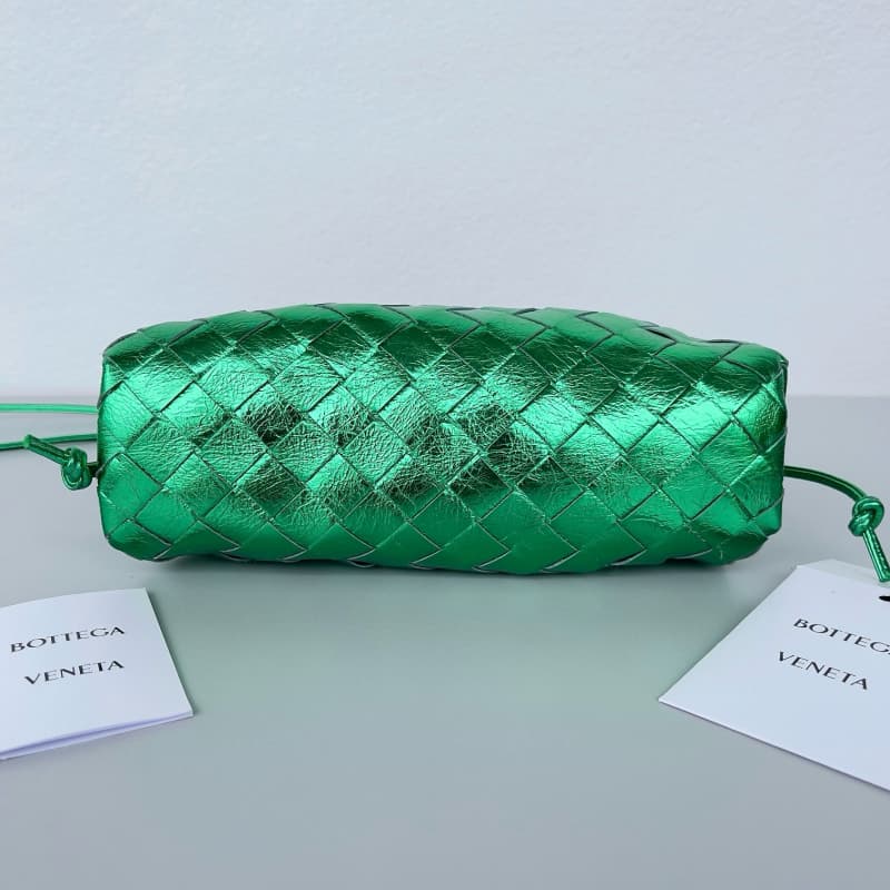 BOTTEGA VENETA Bags | BV | The Pouch Bag | 22×12×7cm | Green Gold | 07030