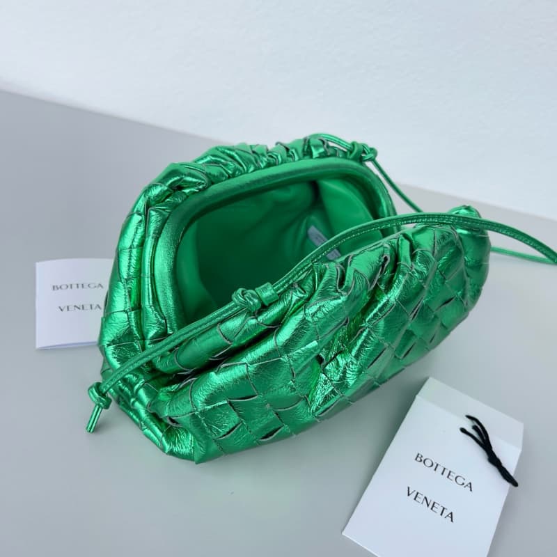 BOTTEGA VENETA Bags | BV | The Pouch Bag | 22×12×7cm | Green Gold | 07030