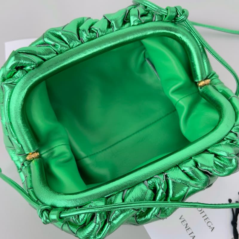 BOTTEGA VENETA Bags | BV | The Pouch Bag | 22×12×7cm | Green Gold | 07030